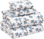 RUVANTI Flannel Sheets Full Size - 100% Cotton Double Brushed Bed Sheets Set, Deep Pockets 16 Inches, All Seasons Breathable & Extra Soft Full Sheets, Warm & Cozy, 4 Piece, Cloud Nine