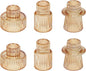 Vixdonos Taper Glass Candlestick Holders Tealight Candle Holders for Table Centerpieces, Wedding Decor and Dinner Party (6 Pcs, Gold)