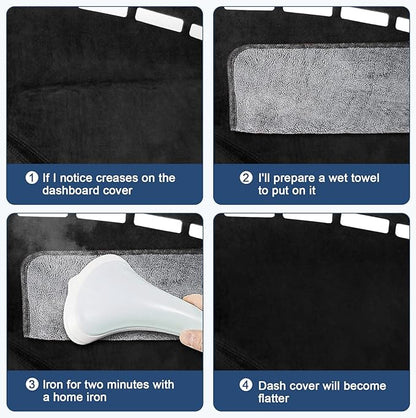 Dashboard Cover Mat Custom Fit for 2020 2021 2022 2023 Hyundai Sonata Dash Cover Nonslip Dash Mat Protector Sunshade No Glare Black (Only fits for 8.0-inch Touch Screen Dashboard)