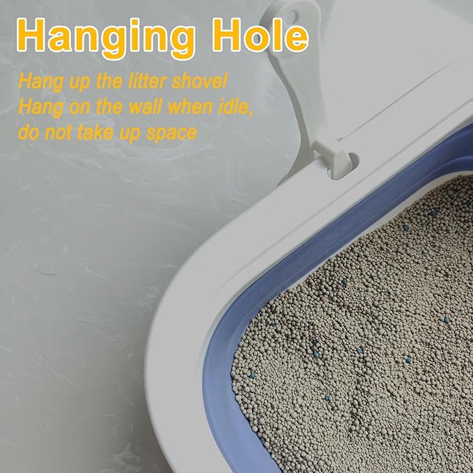 Kitten Training Litter Box, Collapsible Low Entry Kitten Litter Box Shallow LitterBox Senior Cats Anti-Splashing Open Potty Pan Scoop Leak-Proof Pedal Cat Toilet No Smell Easy Clean-Mewly Pet