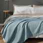 PHF 100% Cotton Waffle Weave Blanket King Size for Bed,Snag Proof Lightweight Breathable Moisture-Wicking Throw for Couch,Great for Layering in Cold Weather,Machine Washable,Home Decor Gift-Ocean