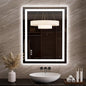 LOAAO 27.6"x35.4" LED Mirror for Bathroom, Lighted Bathroom Mirror with Lights, Anti-Fog, Dimmable, Memory Function, Easy to Install, Clear Reflection