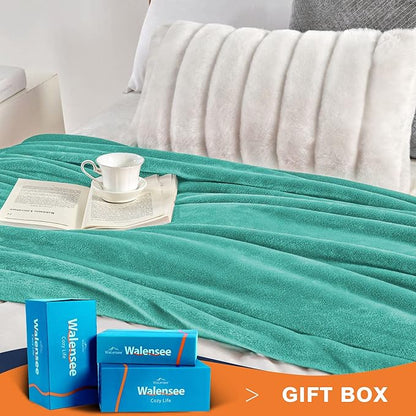 Walensee Fleece Blanket Plush Throw Fuzzy Lightweight (King Size 108x90 Turquoise) Super Soft Microfiber Flannel Blankets for Couch, Bed, Sofa Ultra Luxurious Warm and Cozy for All Seasons