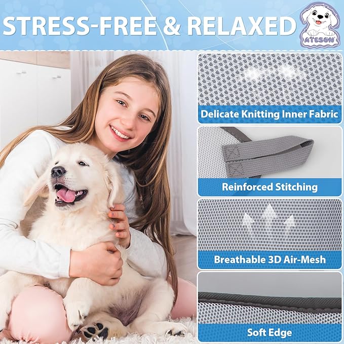 Pet Dog Grooming Hammock Harness for Medium Dogs Nail Trimming, Dog Sling for Cutting Nails, Dog Hanging Holder Hanger with Nail Clippers, Nail File, Scissors-Mewly Pet