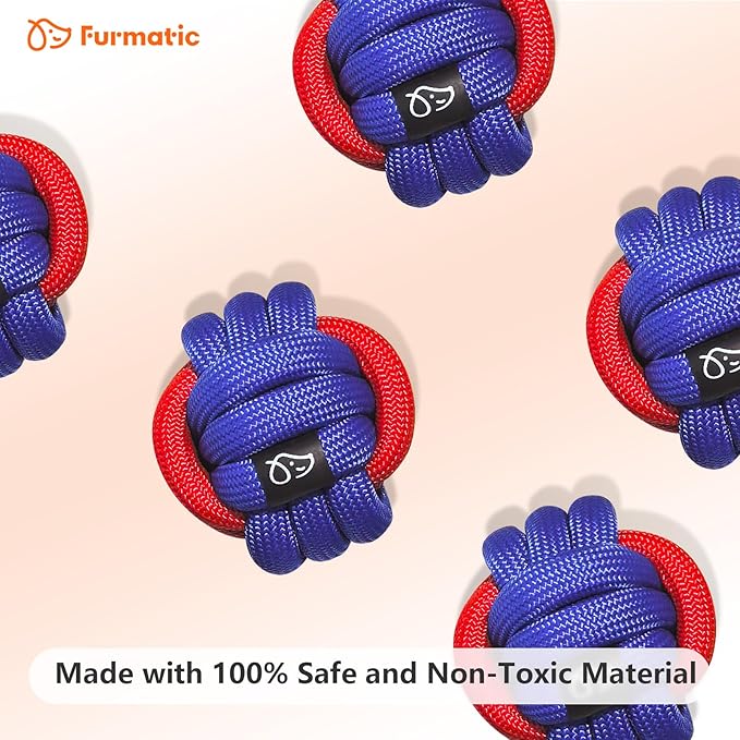 Rope Dog Toys for Small and Medium Dogs | Dog Toys for Aggressive Chewers | Dog Tug of War Toy for Interaction and Teeth Cleaning, Set of 3 Ropes-Mewly Pet