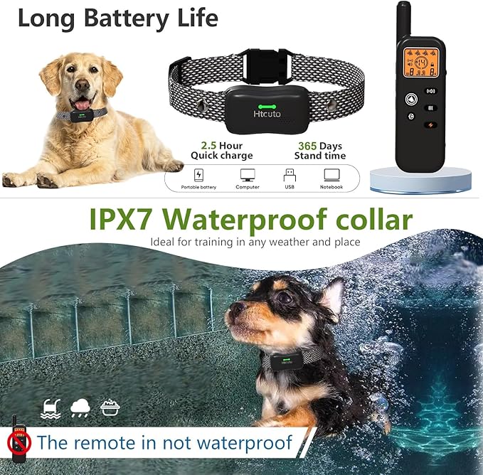 Wireless Dog Fence System for 2 Dogs 856 Acre Electric Fences for Dogs Training Fence Collar with Remote Ultrasonic Trainer Waterproof Portable Outdoor Safe Pet Containment System with 2 Collar