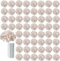 AVIVIHO 65pcs Fake Flowers Beige Hydrangea Artificial Flowers Bulk Realistic Hydrangeas Silk Flowers with Stems for Western Boho Decor, Rustic Flowers Home Weddings,Party Table Decorations