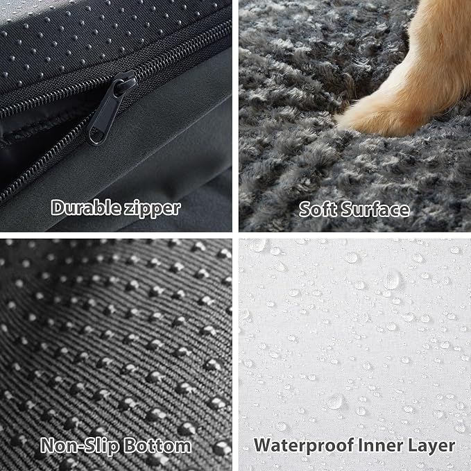 BFPETHOME Orthopedic Dog Beds for Large Dogs-Waterproof Sofa Dog Bed with Removable Washable Cover, Big Pet Bed with Waterproof Lining and Nonskid Bottom,Pet Bed for Large Dogs-Mewly Pet