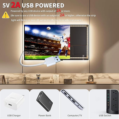 PAUTIX COB LED Strip Light 6.56ft/2m, 640LEDs 1200lm Dimmable 5V USB LED Strip White 4000K CRI90+ TV Backlight,USB Powered Flexible Under Cabinet LED Tape Light for Bedroom,Kitchen,Home DIY Lighting