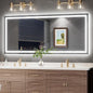 TokeShimi LED Bathroom Mirror 72 x 32 Lighted Bathroom Vanity Mirror with Lights,Brighter Frontlit and Backlit Light up Anti Fog Mirror