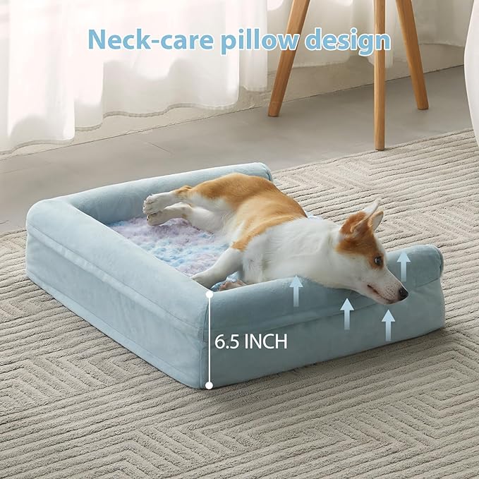 BFPETHOME Dog Beds for Large Dogs, Orthopedic Dog Bed for Medium Large Dogs,Big Waterproof Couch Pet Bed with Removable Washable Cover-Mewly Pet