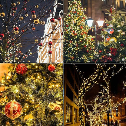 koopower 36ft 100 LED Battery Operated String Lights with Timer on IP65 Waterproof Clear String for Outdoor and Indoor Use (8 Modes, Warm White)