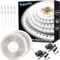 RadiantFlux White Strip Lights,2 Sets of 32.8ft. LED Strip Lights,Strip Light for Cabinet,1200 LEDs Flexible LED Strip Lights for Shelves, Living Room, Study, Wardrobe