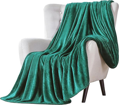 Walensee Fleece Blanket Plush Throw Fuzzy Lightweight (King Size 108x90 Emerald Green) Super Soft Microfiber Flannel Blankets for Couch, Bed, Sofa Ultra Luxurious Warm and Cozy for All Seasons