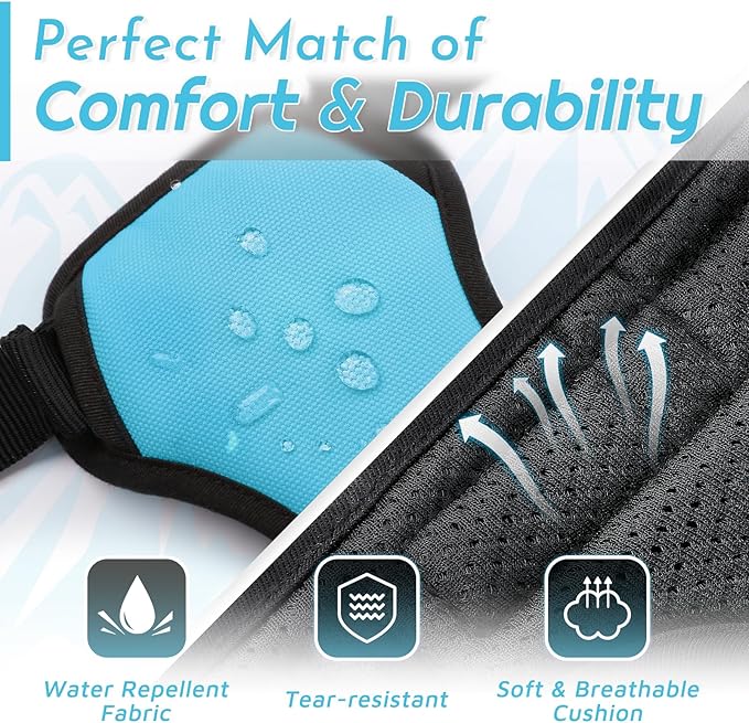 Eagloo Dog Harness Small Sized Dog, No Pull Service Vest with Reflective Strips and Control Handle, Adjustable and Comfortable for Easy Walking, No Choke Pet Harness with 2 Metal Rings, Sky Blue, S-Mewly Pet