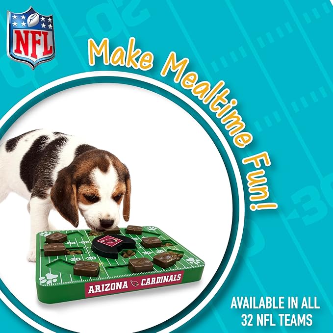 Pets First NFL Arizona Cardinals Puzzle Toy, Puzzle Treat Dog Toy, Interactive Dog Treat Toy, Dog Puzzle-Mewly Pet