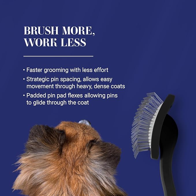 Chris Christensen Baby K Dog Slicker Brush, Groom Like a Professional, Fluff Detangle Style, Saves Time Energy, Black, Small-Mewly Pet
