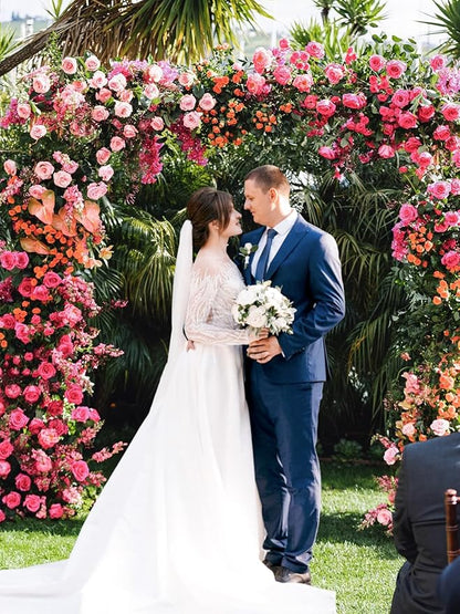 MACTING Artificial Flower Roses 30PCS Real Touch Fake Spring Flowers with Stem Foam Roses for Wedding DIY Bouquets Table Centerpieces Party Bridal Shower Home Mothers Day Decorations(Fuchsia)