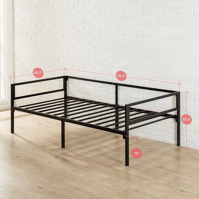 ZINUS Brandi Quick Lock Twin Day Bed frame with Steel Slat Support