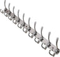 Dseap Coat Rack Wall Mount - 38” Long 10-Tri-Hooks Heavy Duty Coat Hanger Rail Wall Hooks for Hanging Coats Hats Clothing Clothes Purse Mudroom Entryway, Chromed