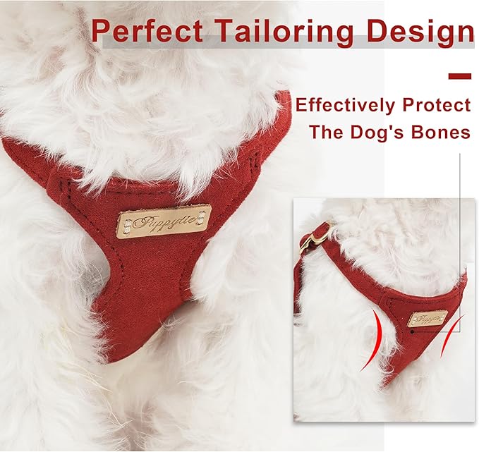 Puppytie No Pull Small Dog Harness with Multifunction Dog Leash,Lightweight Soft Adjustable No Choke Escape Proof Pet Harness Vest Pet Harness Vest,red Hawthorn,S-Mewly Pet