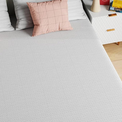 PayLessHere 12 inch Memory Foam Mattress Cooling Gel Green Tea Infused Mattress,Fiberglass Free,CertiPUR-US Certified,Cooler Sleep Supportive & Pressure Relief,White California King