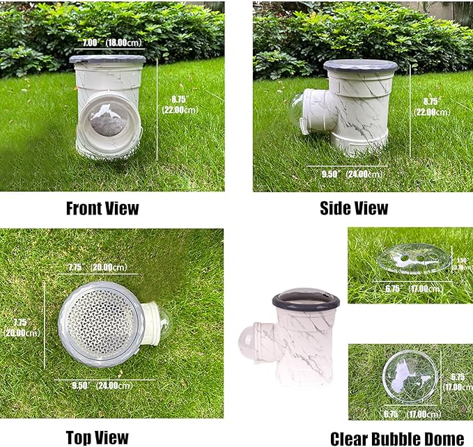 Hamster Carrier Cage, Marble Print Anti-bite and Chewproof Design, Table Chinchillas Cage for Small Guinea Pig Bird Parrot Budgies, Front and Top Ventilation-Mewly Pet