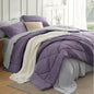 Bedsure Queen Comforter Set - 7 Pieces Reversible Grayish Purple Bedding, Queen Size Bed Set for All Seasons, Bed in a Bag with Down Alternative Comforter, Sheets, Pillowcases & Shams