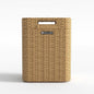 Ypati Rattan Trash Can with Lid, Wicker Bathroom Garbage Bin with Removeable Liner, 4 Gallon Small Waste Basket for Home, Outdoor Patio, Dorm, Office, Boho Decor, with Trash Bags, Tan Yellow, Eureka