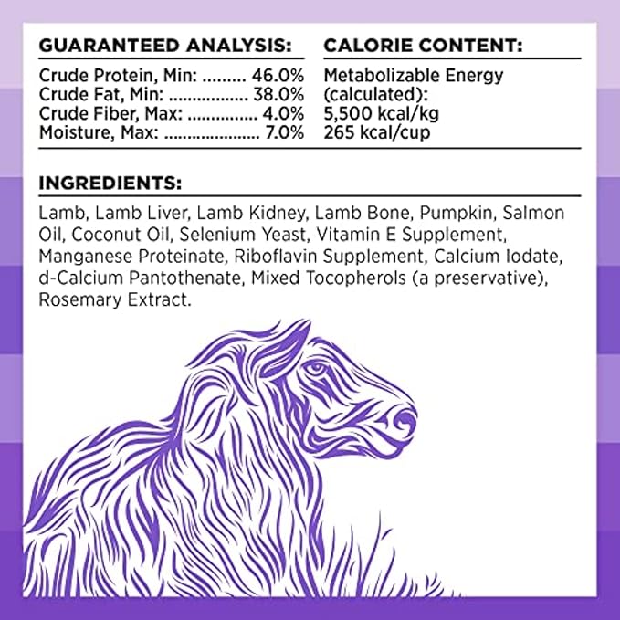 BIXBI Rawbble Freeze Dried Dog Food, Lamb Recipe, 4.5 oz - 97% Meat and Organs, No Fillers - Pantry-Friendly Raw Dog Food for Meal, Treat or Food Topper - USA Made in Small Batches-Mewly Pet