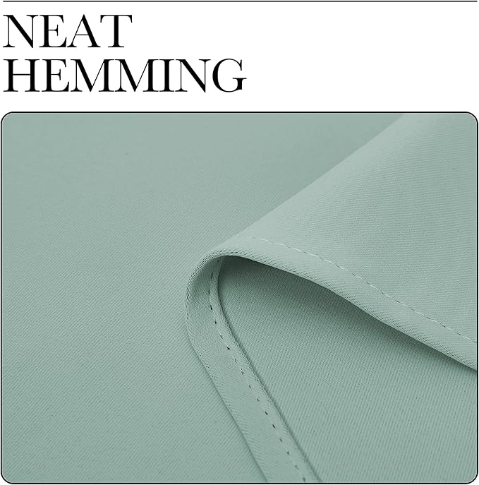NICETOWN Small Window Curtains for Bedroom, Seafoam Green Window Treatment Thermal Insulated Solid Grommet Room Darkening Drapes for Kitchen Home Office (Set of 2, W42'' by L63'' Each Panel)