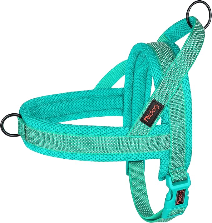 Didog No Pull Dog Harness with Breathable Mesh Padded, Full Reflective & Quick Fit Adjustable Vest Harness, Easy for Training Walking for Small & Medium and Large Dogs (Green, L:Chest 26-32")-Mewly Pet