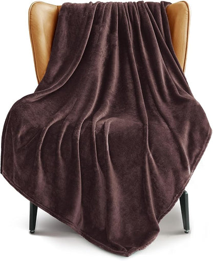 Exclusivo Mezcla Fleece Throw Blanket for Couch, Sofa, 300GSM Super Soft and Warm Blankets, Coffee Throw All Season Use, Cozy, Plush, Lightweight, 50x60 Inches