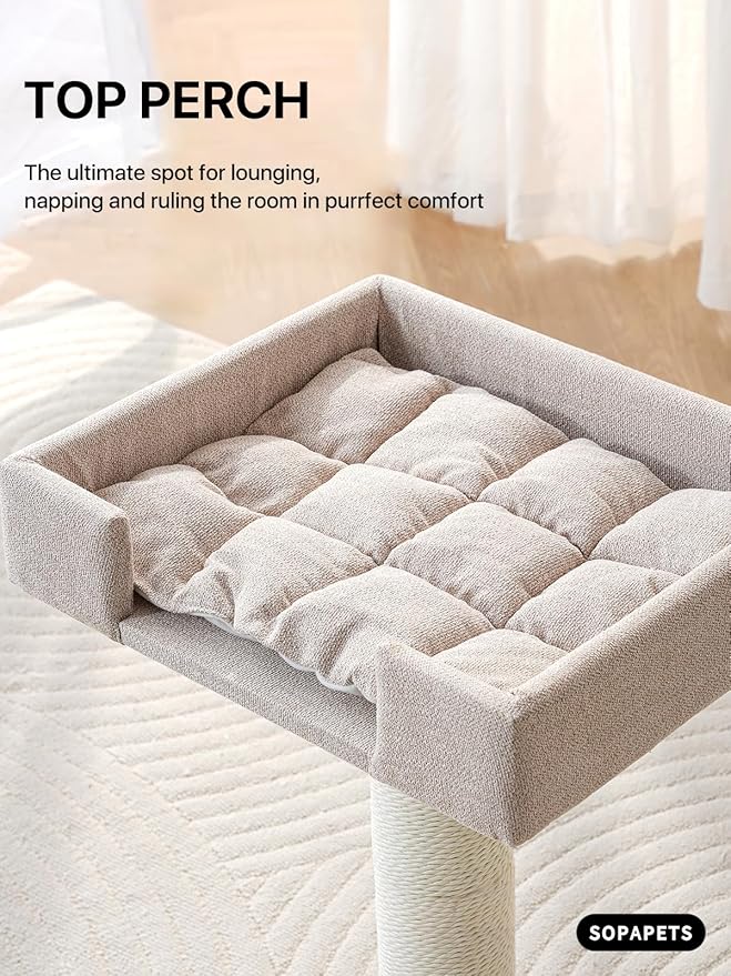 Maine Coon Cat Tree for Indoor Cats Large Adult,Modern Cat Tower for Extra Large Cats 20 lbs+,Heavy Duty Cat Tree with Sisal Scrathing Post,Hammock,Perch,Condo,Bed-Mewly Pet