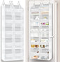 Over The Door Organizer 5 Tiers, Extra Large Behind Door Storage of 10 Compartments, 80 lbs Weight Capacity Hanging Storage Organizer with Clear Window Kids Toys, Shoes,Diapers, Room Storage, White