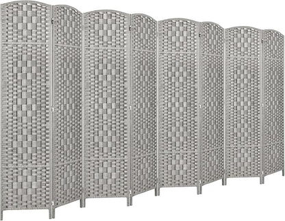 Rose Home Fashion 6 ft Tall Room Divider, Room Dividers and Folding Privacy Screens, 15.7in Privacy Screen 8 Panel Partition Temporary Wall Separation for Private, Stone Grey