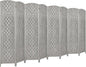 Rose Home Fashion 6 ft Tall Room Divider, Room Dividers and Folding Privacy Screens, 15.7in Privacy Screen 8 Panel Partition Temporary Wall Separation for Private, Stone Grey