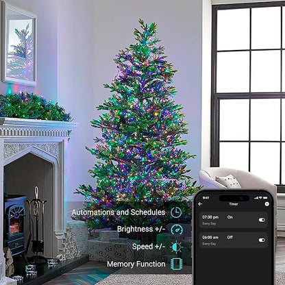 Brizled Smart Christmas Lights, 196ft 600 LED Smart WiFi Color Changing String Lights App Controlled, RGB Christmas Tree Lights Work with Alexa & Google Home for Halloween Indoor Outdoor Decor