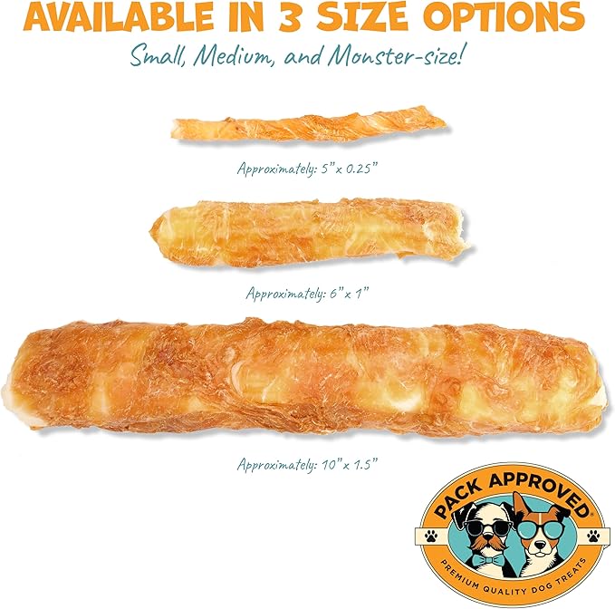 Chicken Wrapped Rawhide Beef Sticks - Long Lasting Chews for Aggressive Chewers - Treats for Large Dogs - XL (Pack of 2)-Mewly Pet