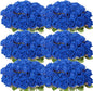 52 PCS Blue Artificial Roses Bulk, Fake Artificial Flowers Bridal Bouquet Silk Faux Rose with Stems for Wedding Flowers Decoration, Valentine's Day, Bridal Bouquet, Anniversary, Home Decor (52PCS)