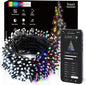 BrizLabs Smart Christmas String Lights, 115ft 300 LED Cool White & Multicolor Color Changing Christmas Lights with App & Voice Control, Dimmable Music Sync Xmas Tree Light for Indoor Outdoor Decor