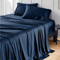 Bedsure Full Size Bed Sheets, Cooling Sheets, Rayon Derived from Bamboo, Breathable & Soft, Deep Pocket Up to 16 Inches, Hotel Luxury Silky Bedding for Hot Sleepers, Navy