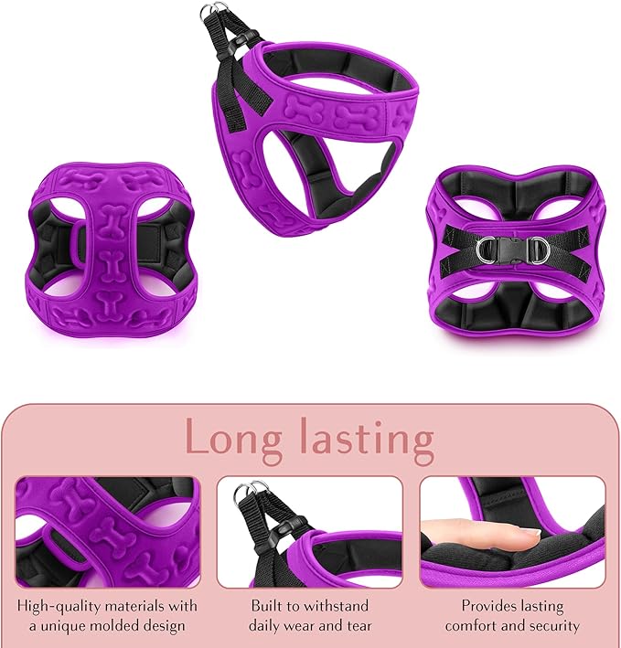 Comfort fit Step-in Dog & Puppy Harness - Comfortable All Weather Dog Vest Harness: Adjustable, Soft Padded, Easy to Put-on for Small, Medium-Sized Dogs.-Mewly Pet