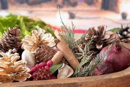 ANDALUCA Holiday Natural Pomegranate Pinecone Fragrance Potpourri with Fragrance Vial (Pomegranate Pinecone)