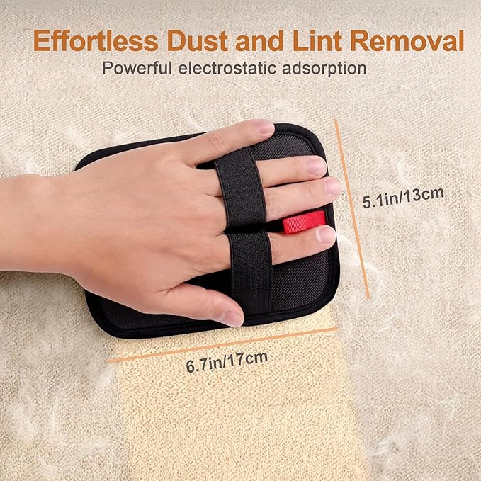 4 Pack Electrostatic Pet Hair Removal Gloves, Reusable Washable Dog & Cat Hair Remover Gloves for Furniture, Carpet, Car Seats, Effortless Cleaning-Mewly Pet