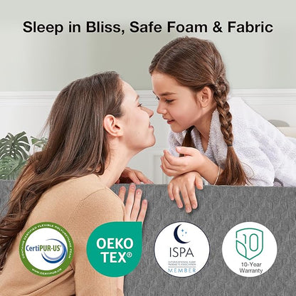 Novilla Twin Mattress for Kids, 5 Inch Twin Size Mattresses with Gel-Infused Memory Foam & Pressure-Relieving Foam for Cool Touch & Edge Support Mattress in a Box CertiPUR-US Certified