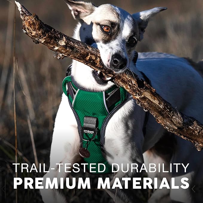Embark Adventure Dog Harness, Reflective Trim No Pull Dog Harness Medium Sized Dogs - Military Grade Nylon, Front Clip with Gel Lined Handle.-Mewly Pet
