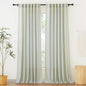 RYB HOME Sage Green Linen Blend Semi Sheer Curtains, 2 Panels Set, Light Filtering, Privacy Protected, Drapes for Living Room, 52 x 84 inch