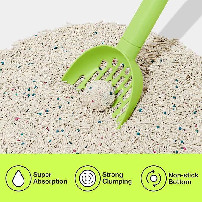 VETRESKA Tofu Cat Litter, Natural Kitty Litter Strong Clumping Flushable Pellets, Ultra Water Absorbent Deodorant Tofu Litter, Dust-Free Low Tracking Cat Litter, Cactus(5.5lb×2bags)-Mewly Pet