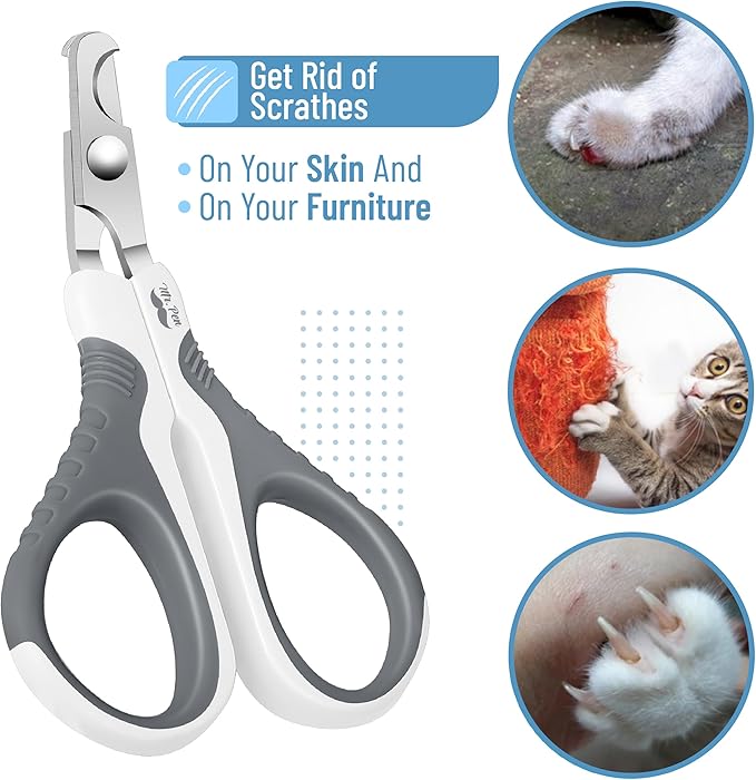 Mr. Pen Cat Nail Trimmer - White & Gray, Cat & Dog Nail Clipper, Kitten & Small Dog Claw Trimmer-Mewly Pet